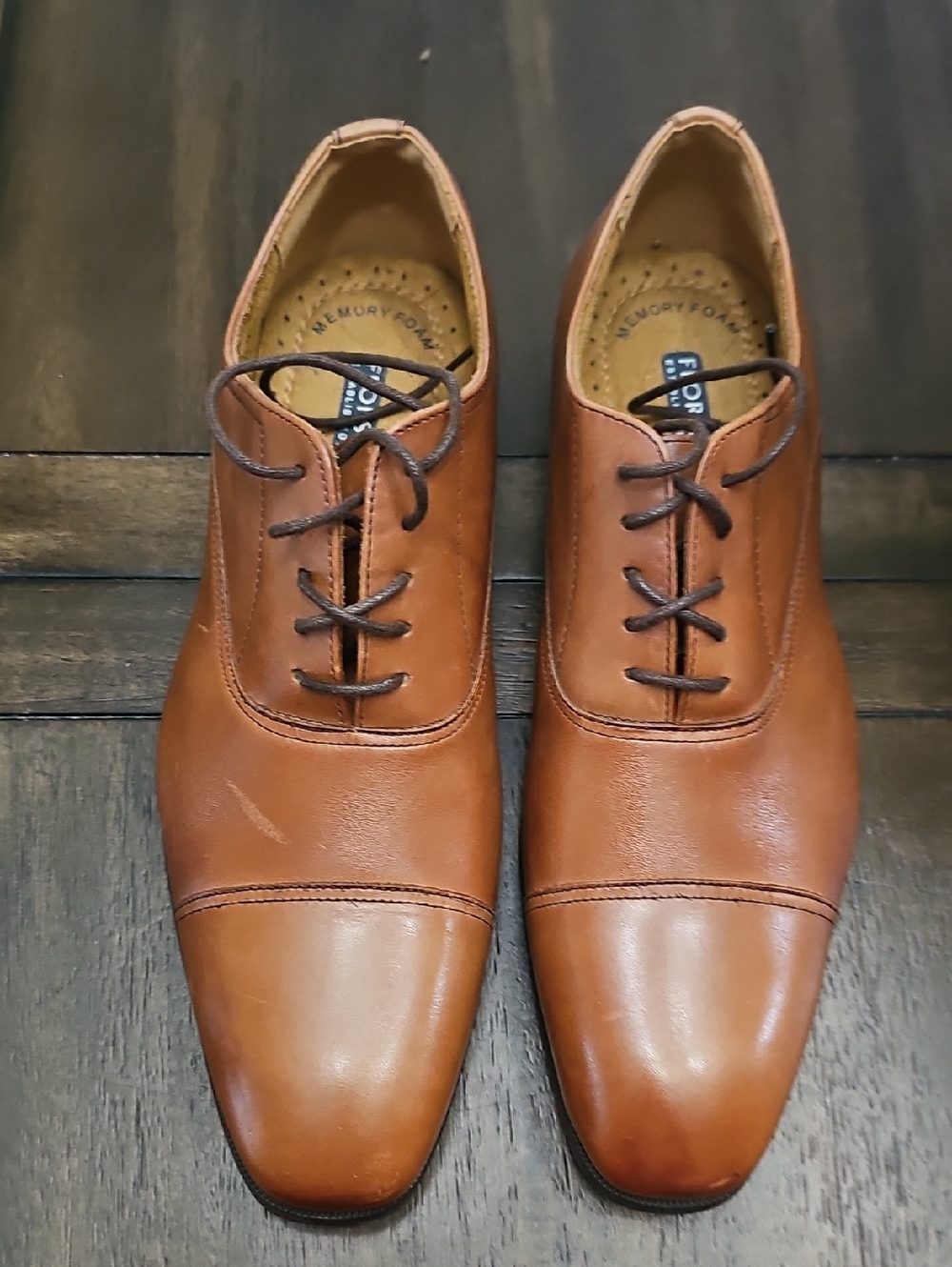 Classic Men's Cap-Toe Oxford Dress Shoes in Tan
